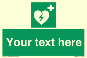 Custom Defibrillator Sign